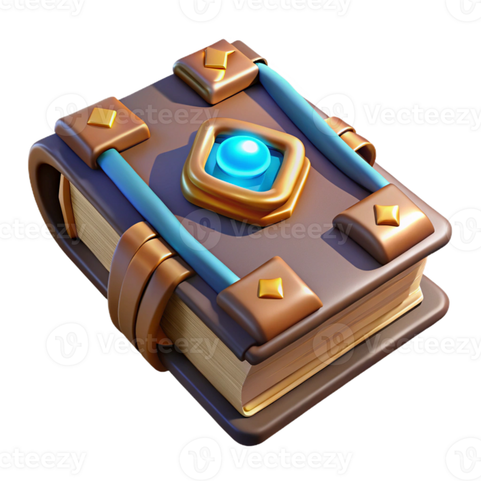 3D Render Magical Book Illustration png