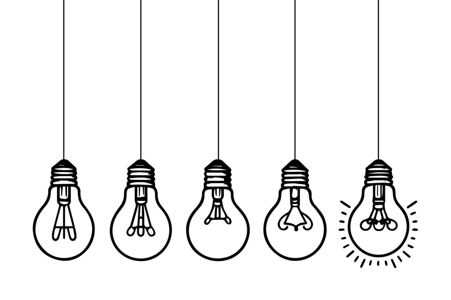 illustration of a light bulb as a symbol of ideas in business vector