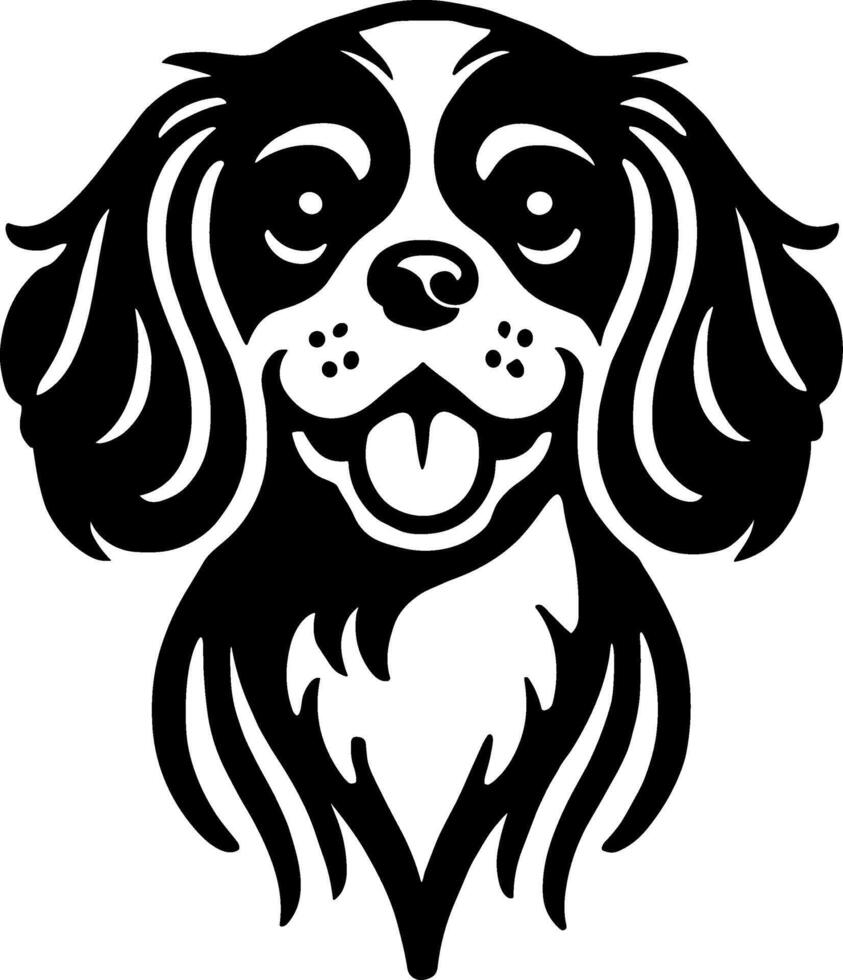 Cavalier King Charles Spaniel with Tongue Out vector
