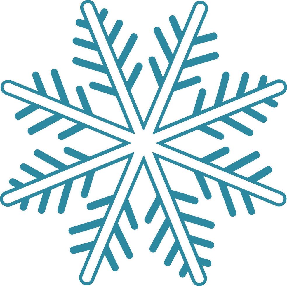Geometric Snowflake Design vector