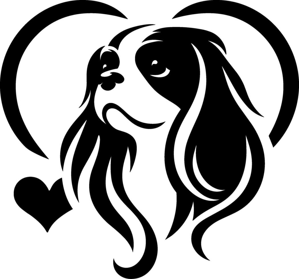 Cavalier King Charles Spaniel in Heart vector