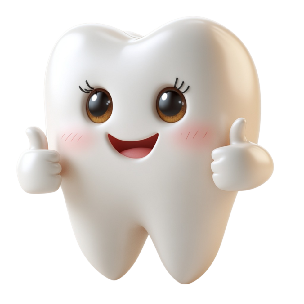 Winking Tooth Character png