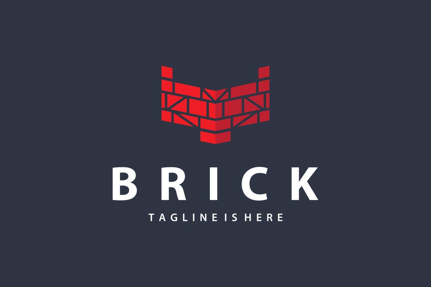 design simple logo brick material template symbol vector