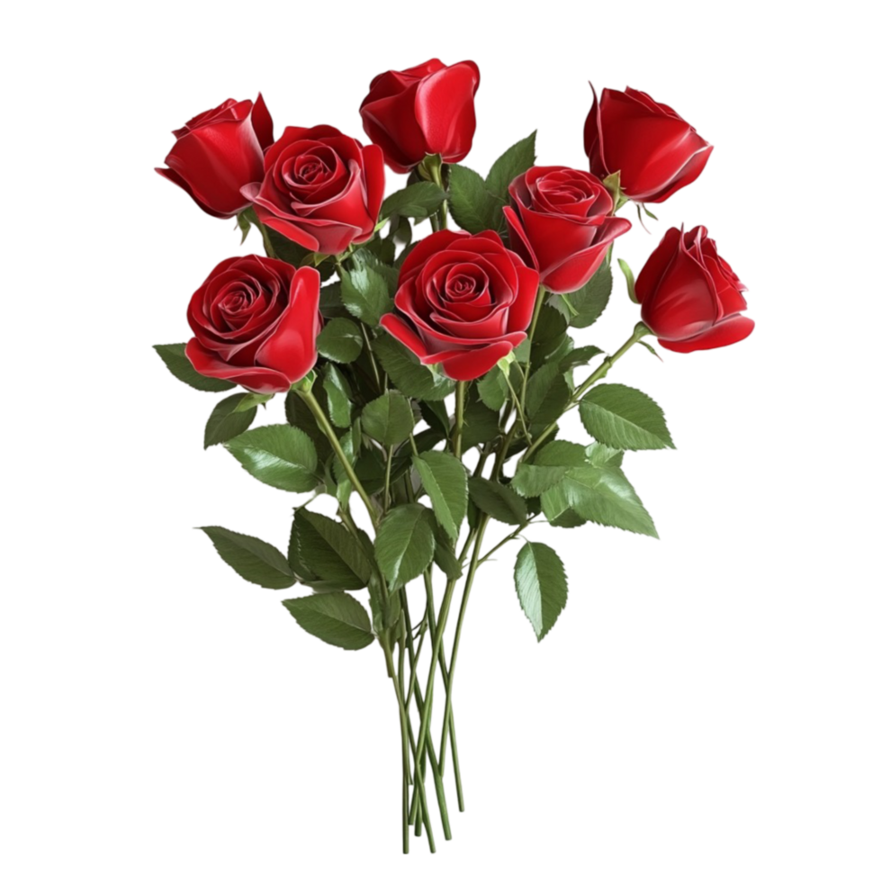 Red Roses on Transparent Background png