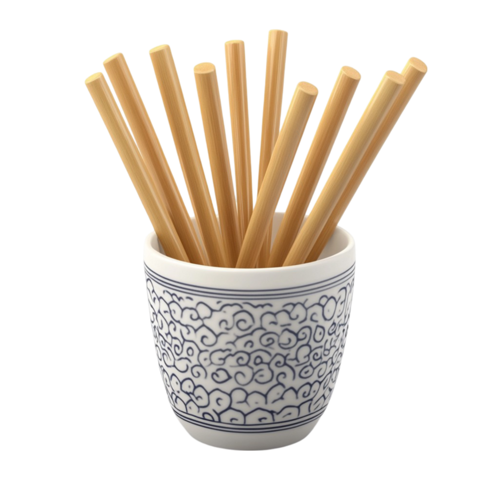 Cup with Bamboo Sticks png