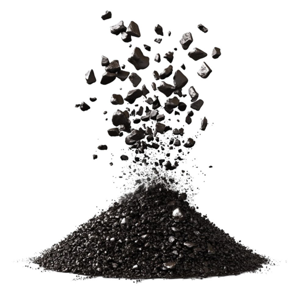 Pile of Coal on Transparent Background png