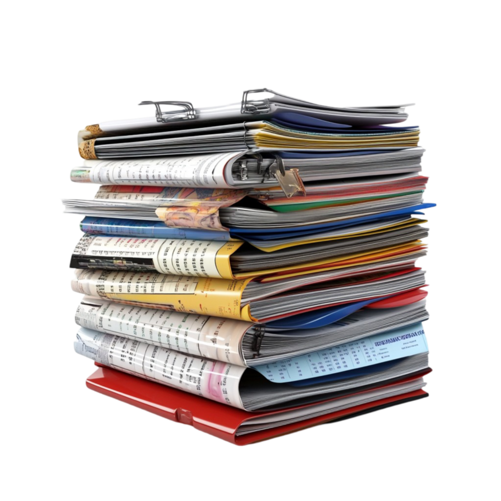 Stack of Files and Documents png