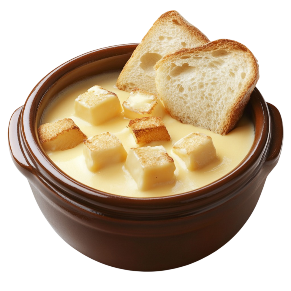 Cheese Soup with Bread png