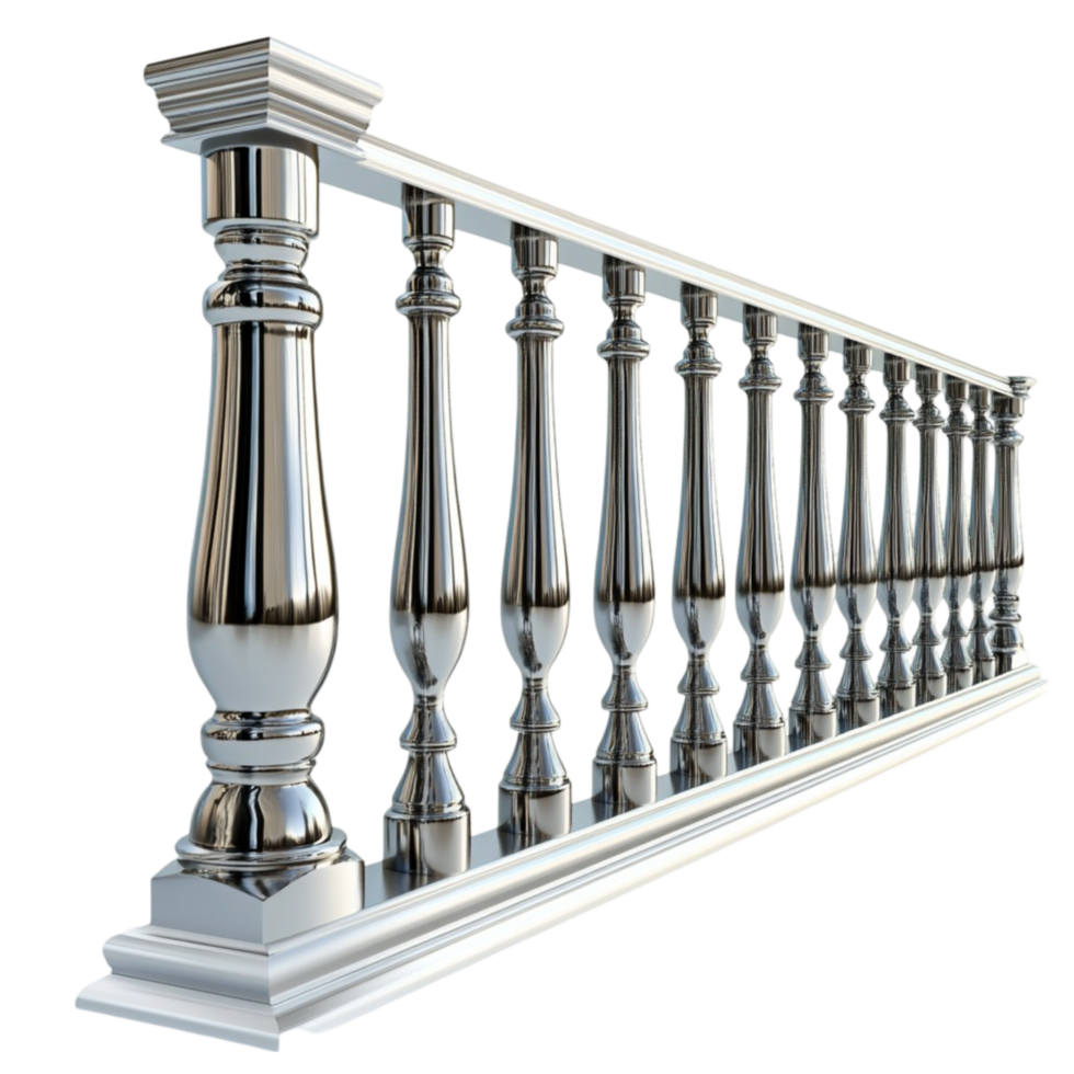 Metal Railing on Transparent Background png
