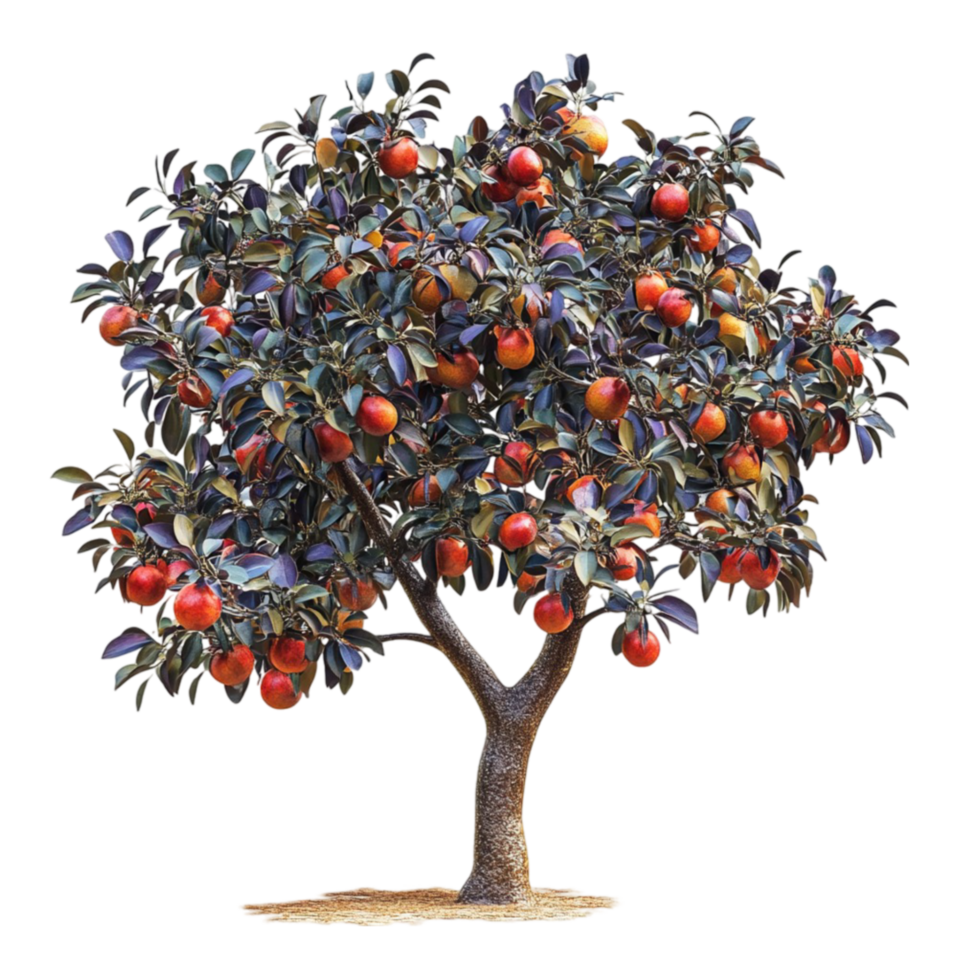 Persimmon Tree with Ripe Fruits png
