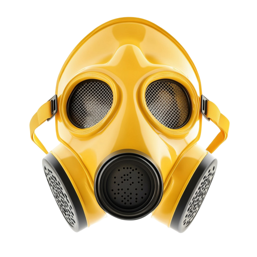 Yellow Safety Gas Mask png