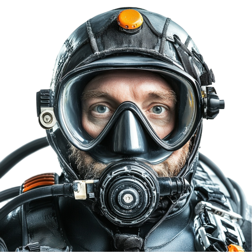 Man in Scuba Suit and Mask png