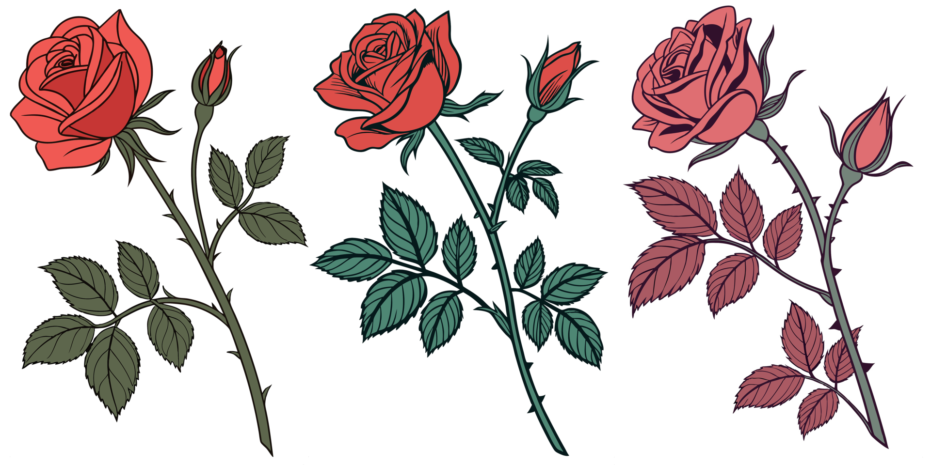 red Rose Flower Silhouette png