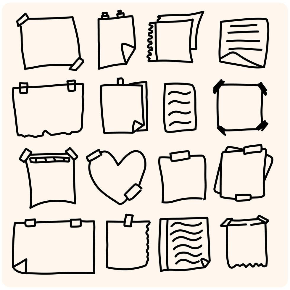 Hand drawn bullet journal elements for planner, diary, notebook vector