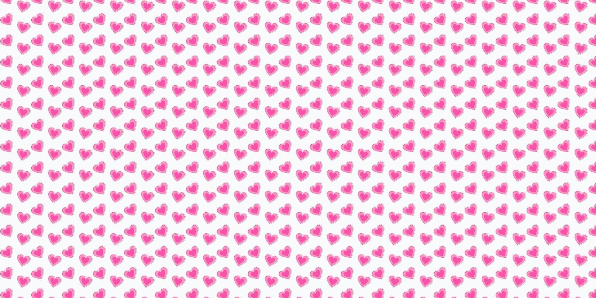 a pink and white pattern with small hearts for valentine day vector