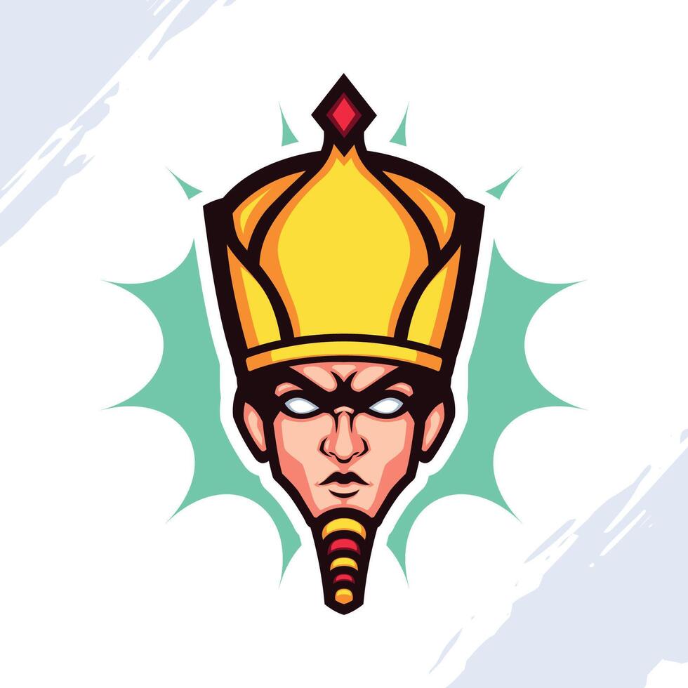 The Head of Pharaoh Mascot Logo Template vector