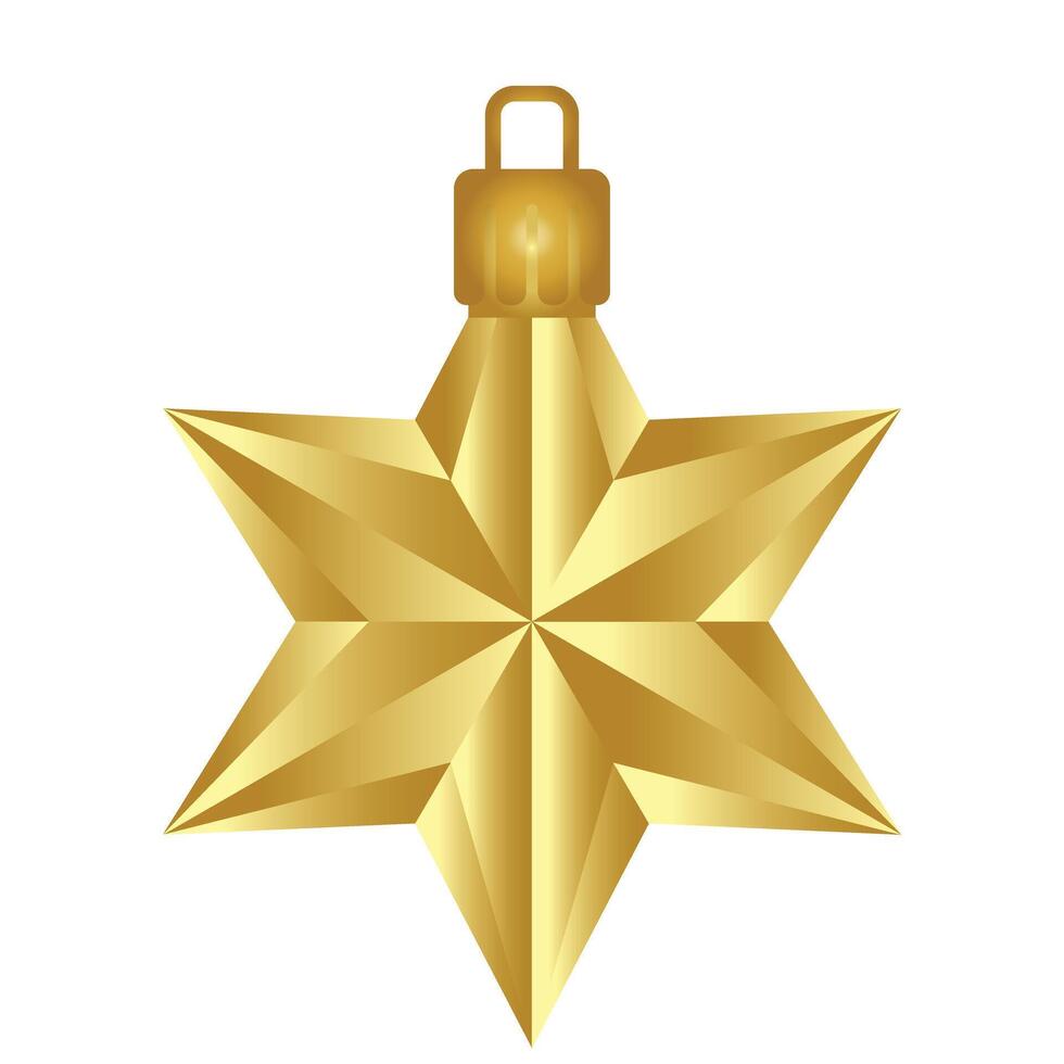 golden christmas star vector