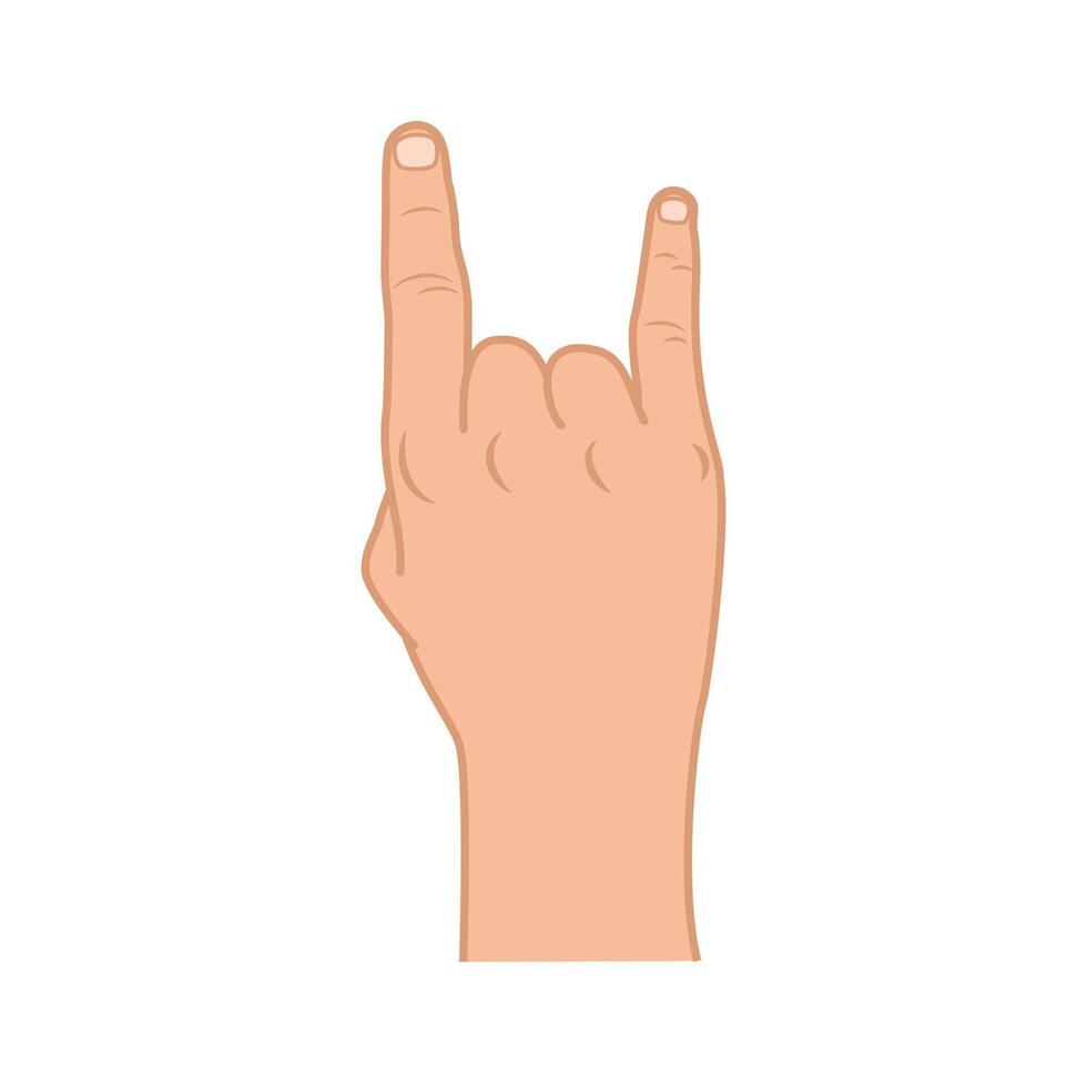 Metal hand sign illustration vector