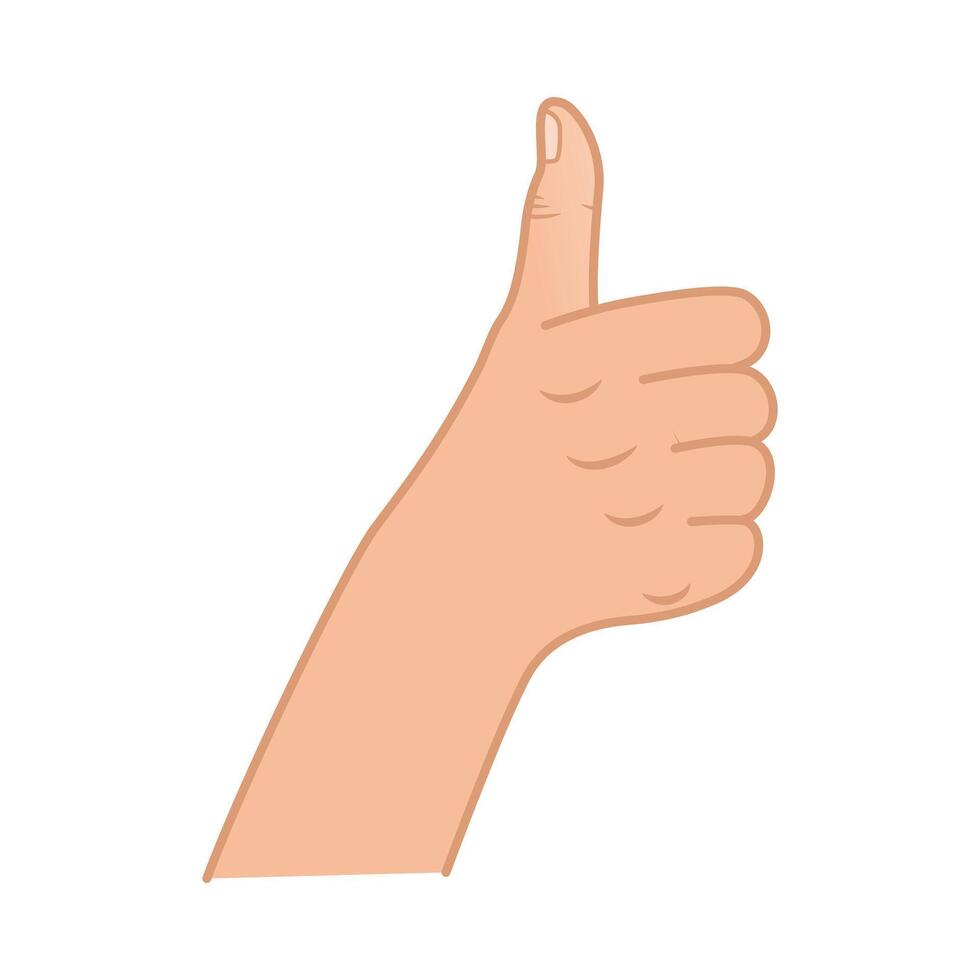 hand with thumb up vector