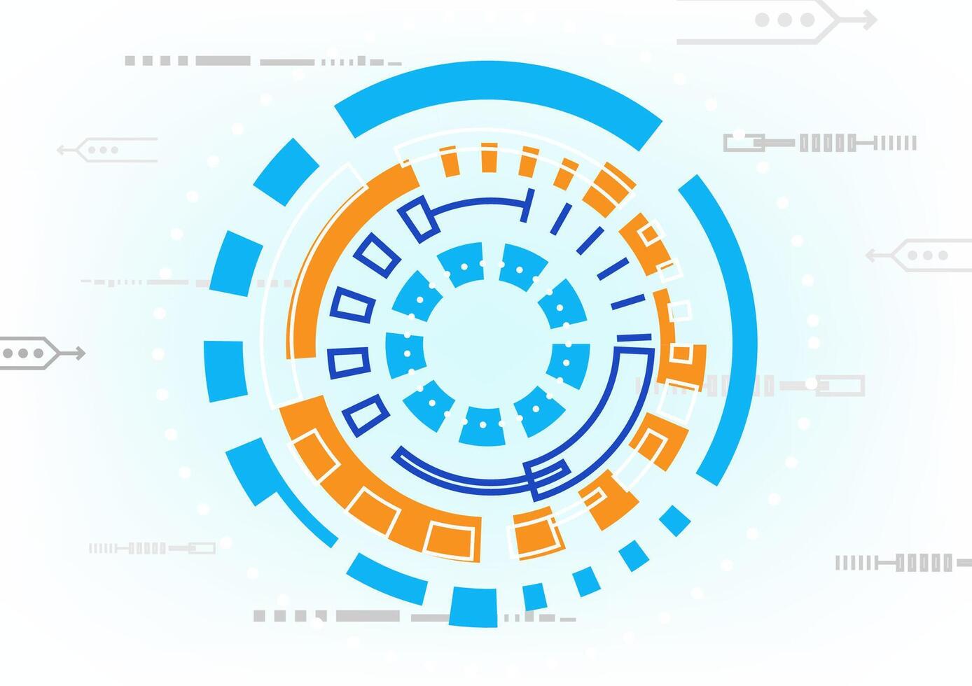 Abstract background with network connection circle vector