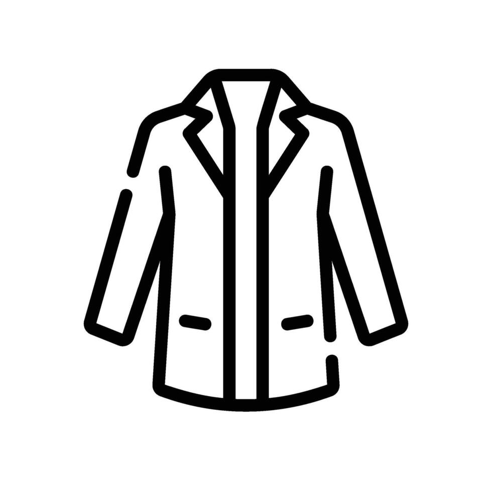 doctor coat Line Icon White Background vector