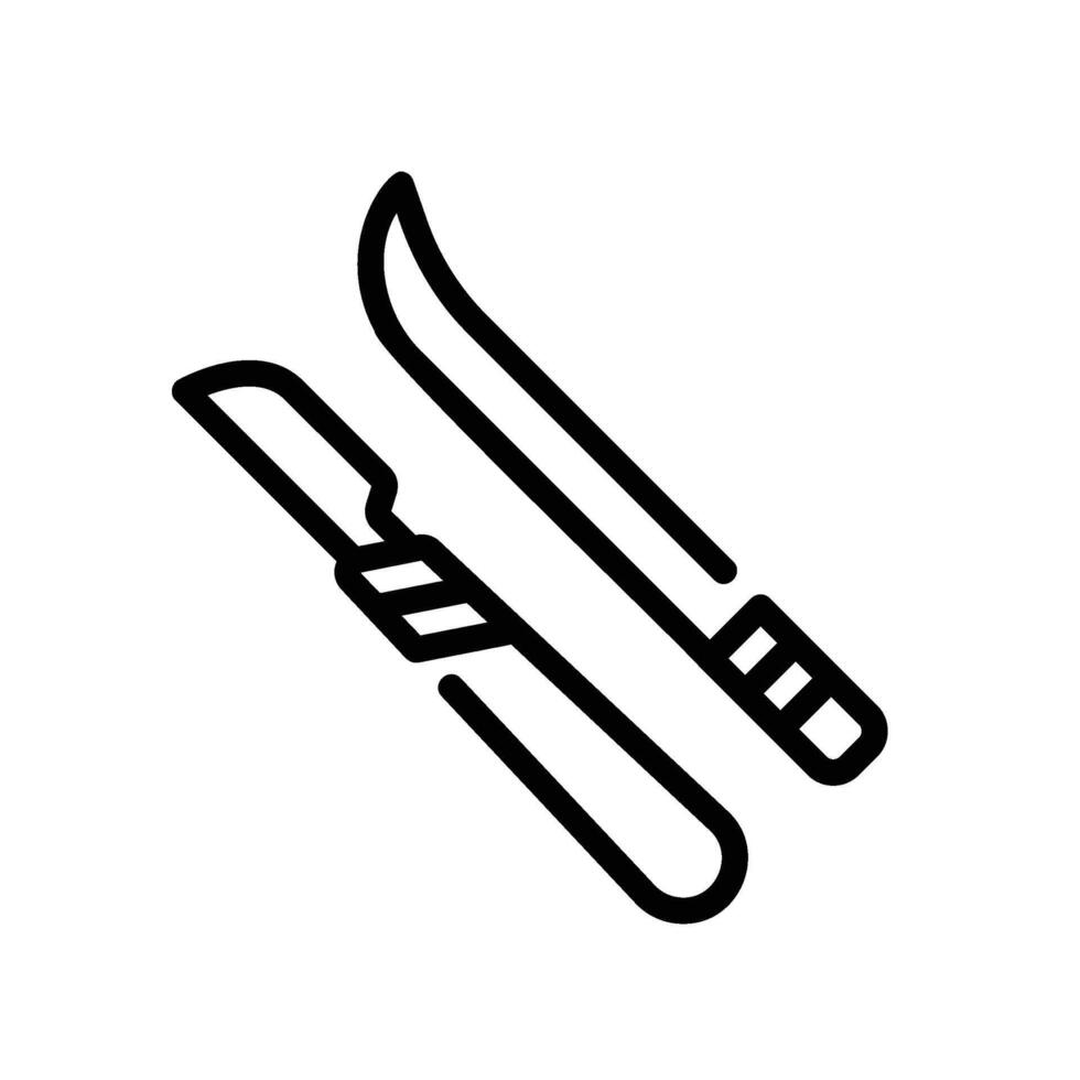 surgery tool Line Icon White Background vector