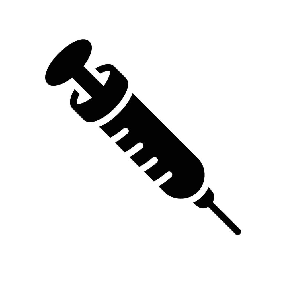 injection Glyph Icon White Background vector
