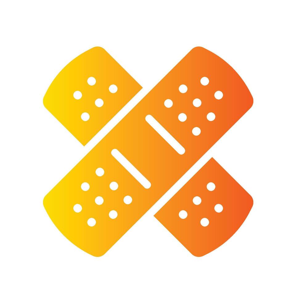 bandage Flat Gradient Icon White Background vector