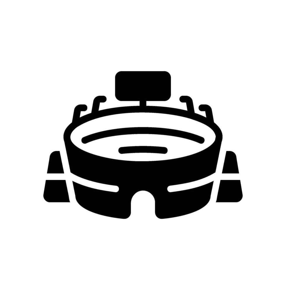 stadium Glyph Icon White Background vector