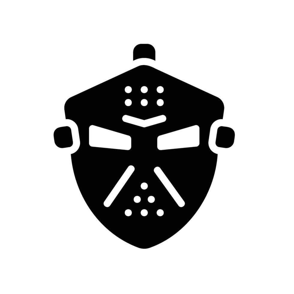 mask Glyph Icon White Background vector
