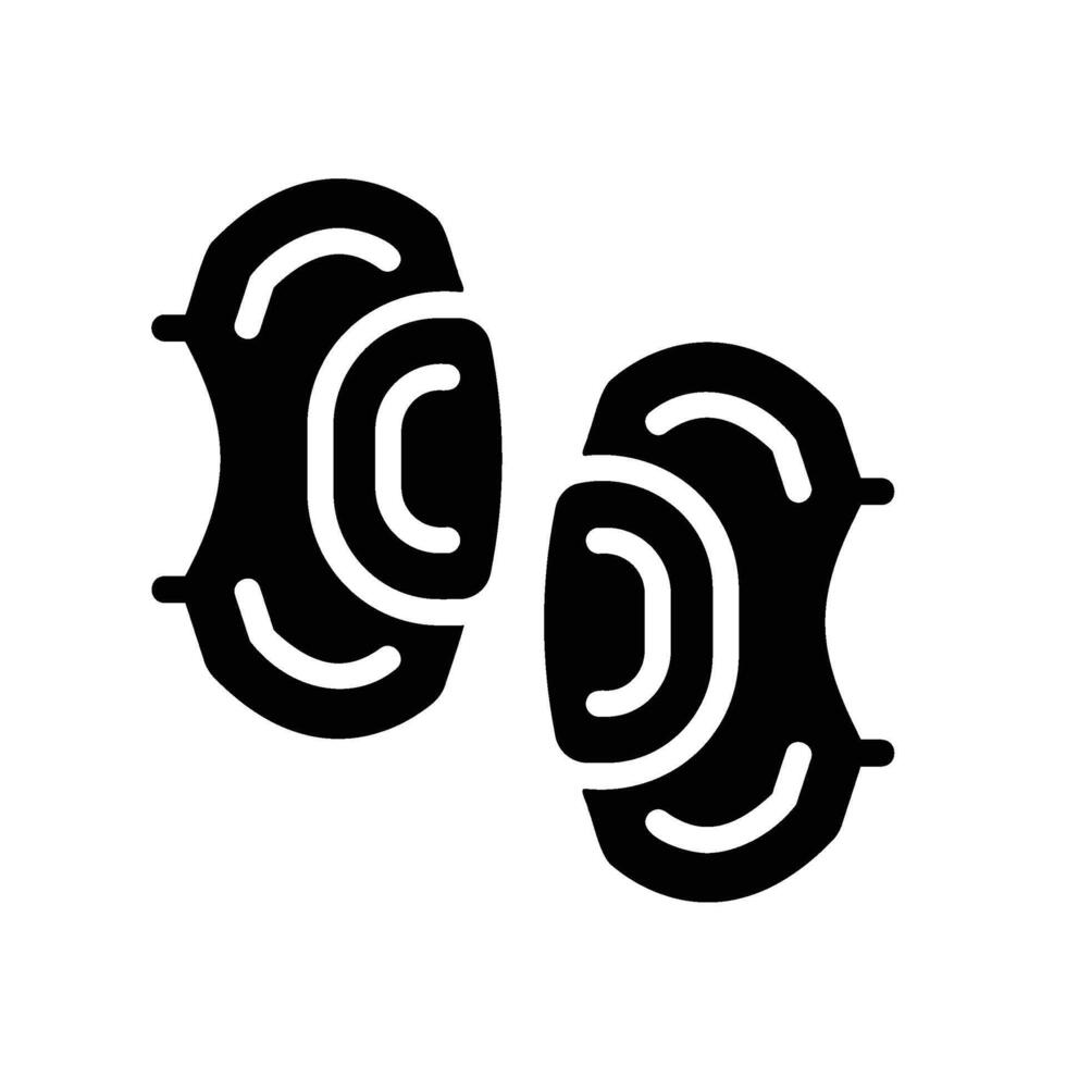 knee pad Glyph Icon White Background vector