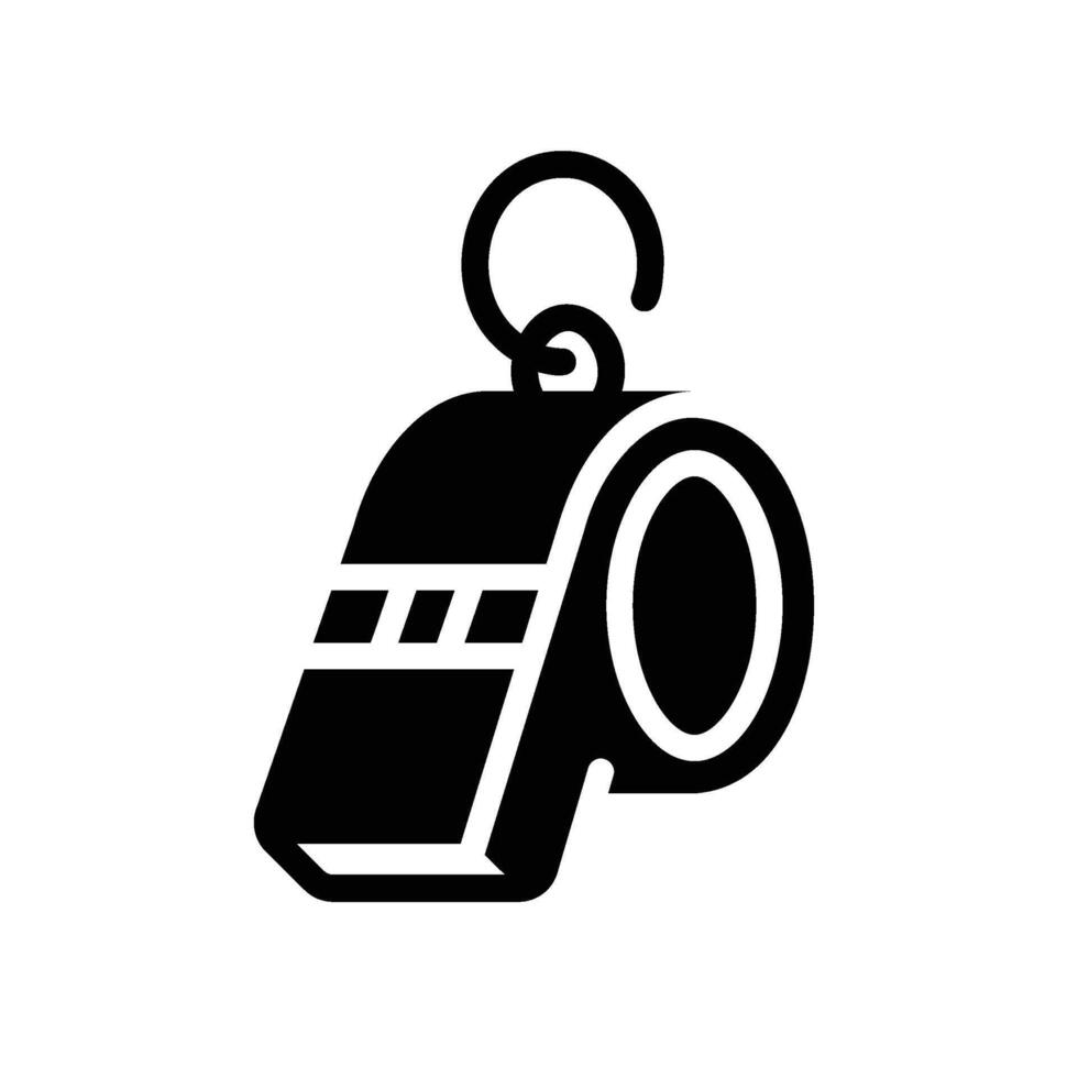 whistle Glyph Icon White Background vector