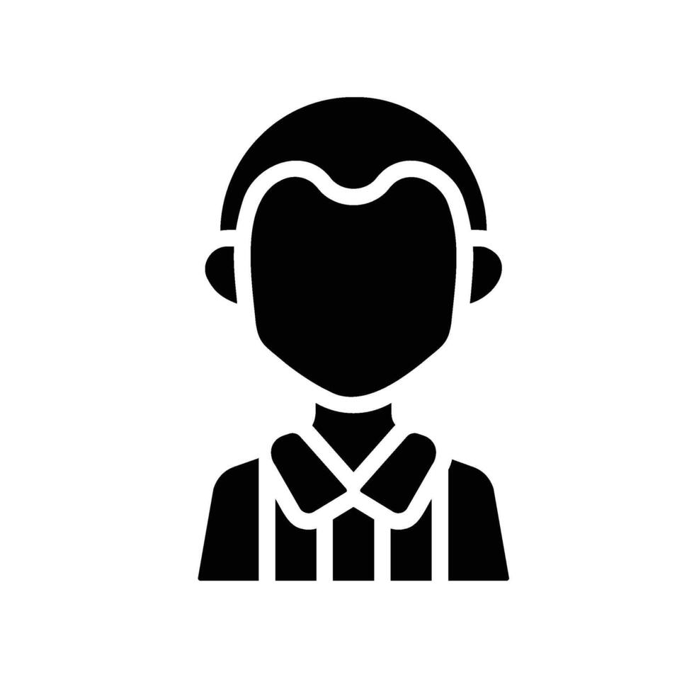 referee Glyph Icon White Background vector