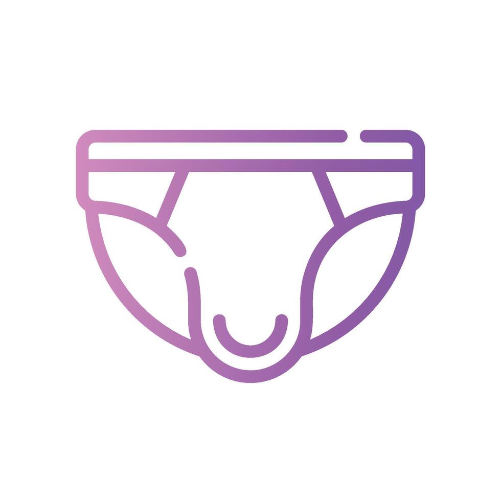 jockstrap Line Gradient Icon White Background vector
