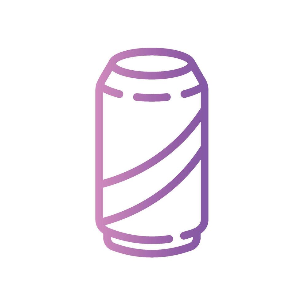beer can Line Gradient Icon White Background vector