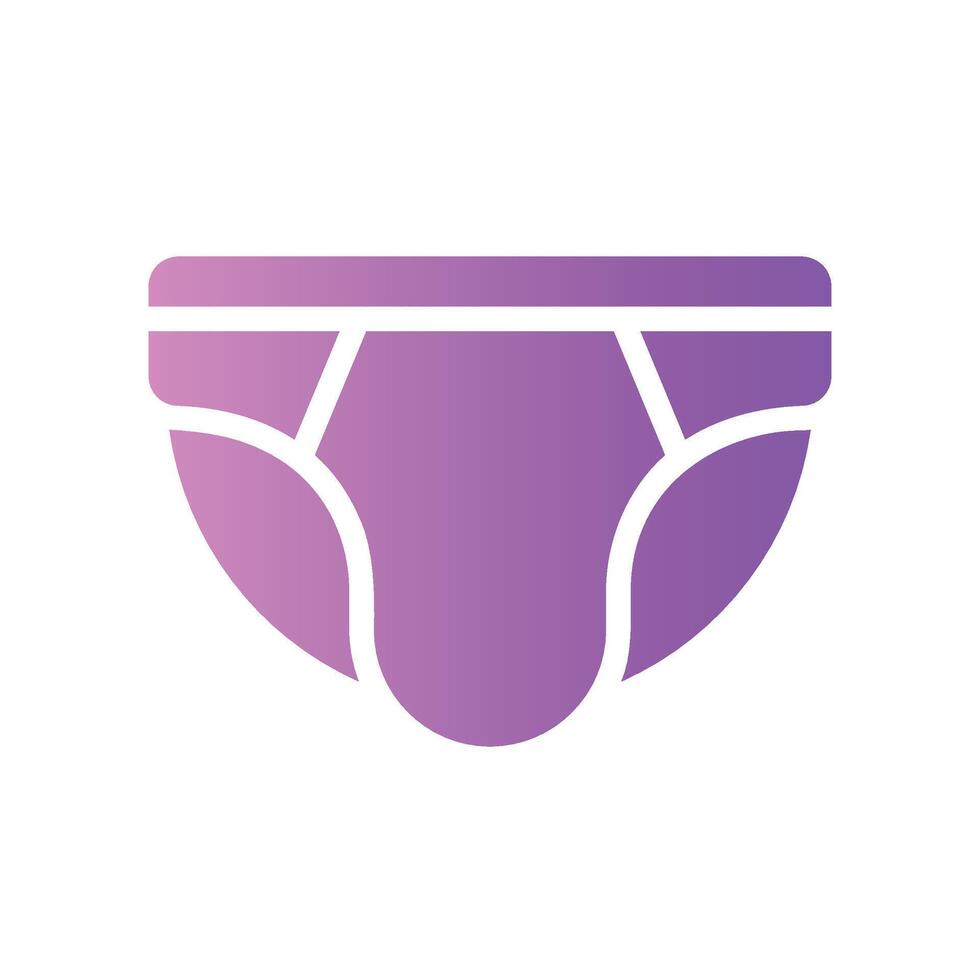 jockstrap Flat Gradient Icon White Background vector