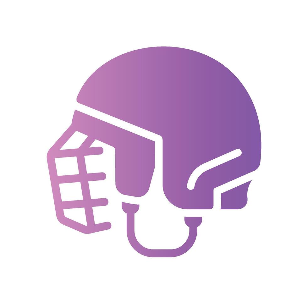 helmet Flat Gradient Icon White Background vector