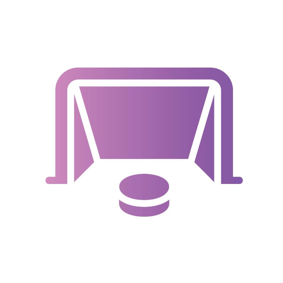 goal Flat Gradient Icon White Background vector