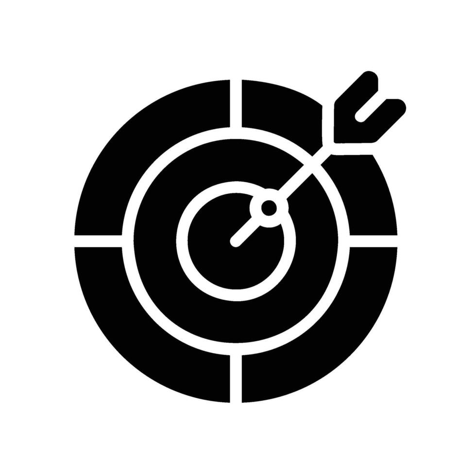 dart Glyph Icon White Background vector