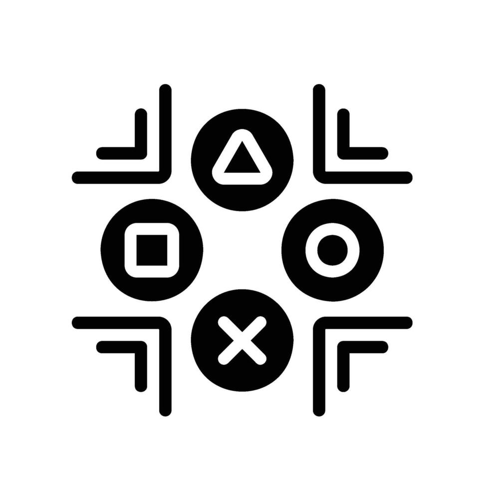 button Glyph Icon White Background vector