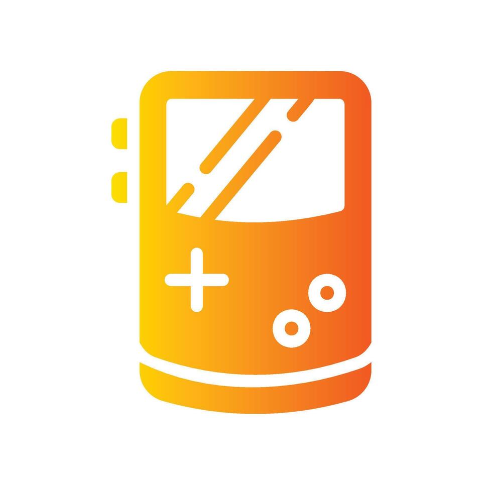 game console Flat Gradient Icon White Background vector