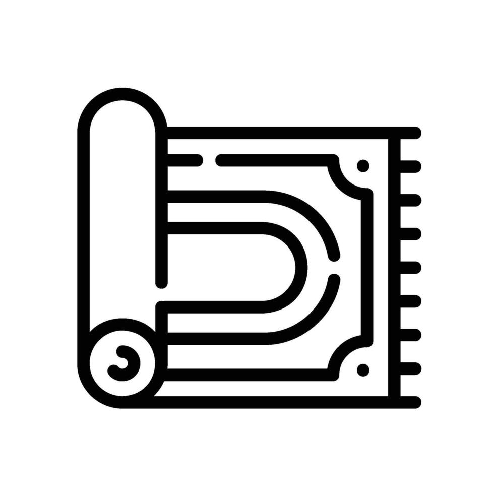 carpet Line Icon White Background vector