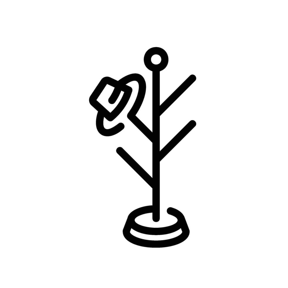 coat rack Line Icon White Background vector