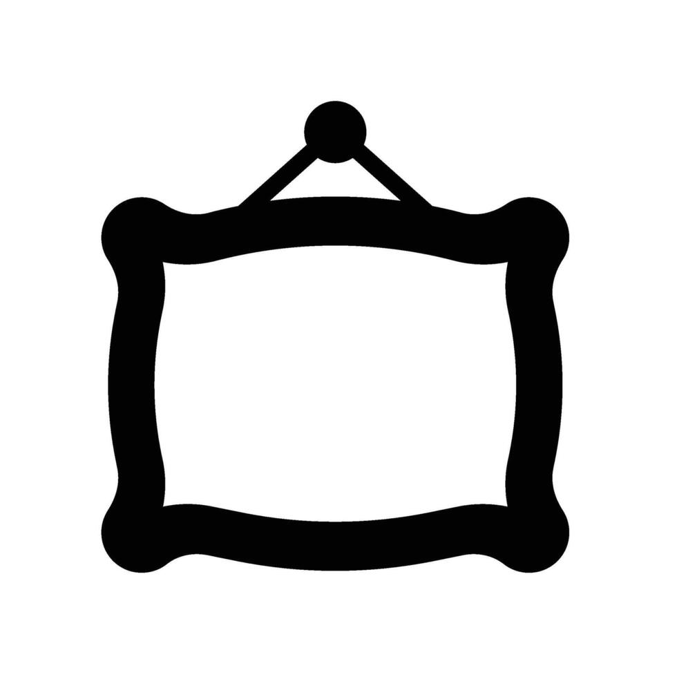 photo frame Glyph Icon White Background vector