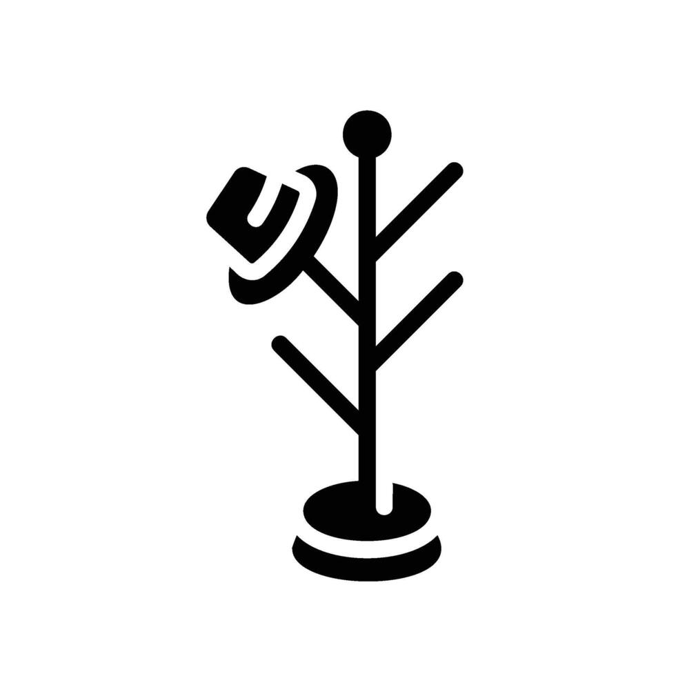 coat rack Glyph Icon White Background vector