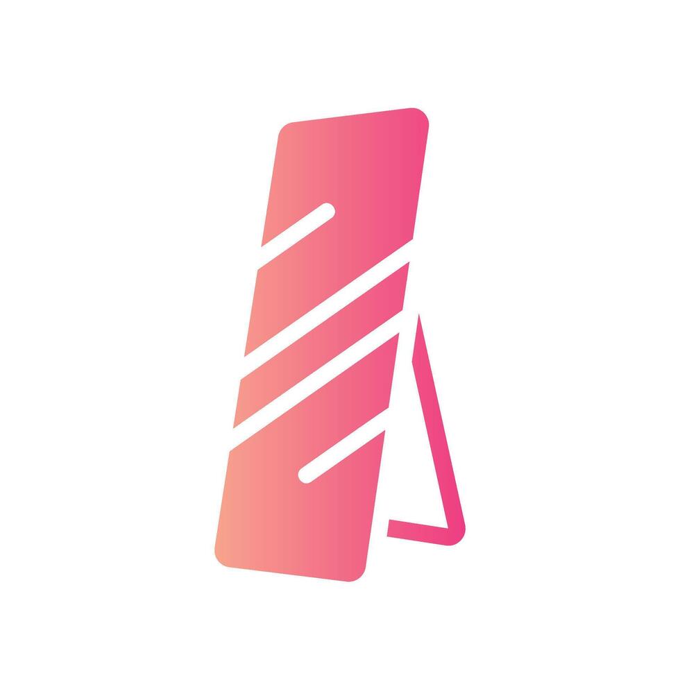 mirror Flat Gradient Icon White Background vector