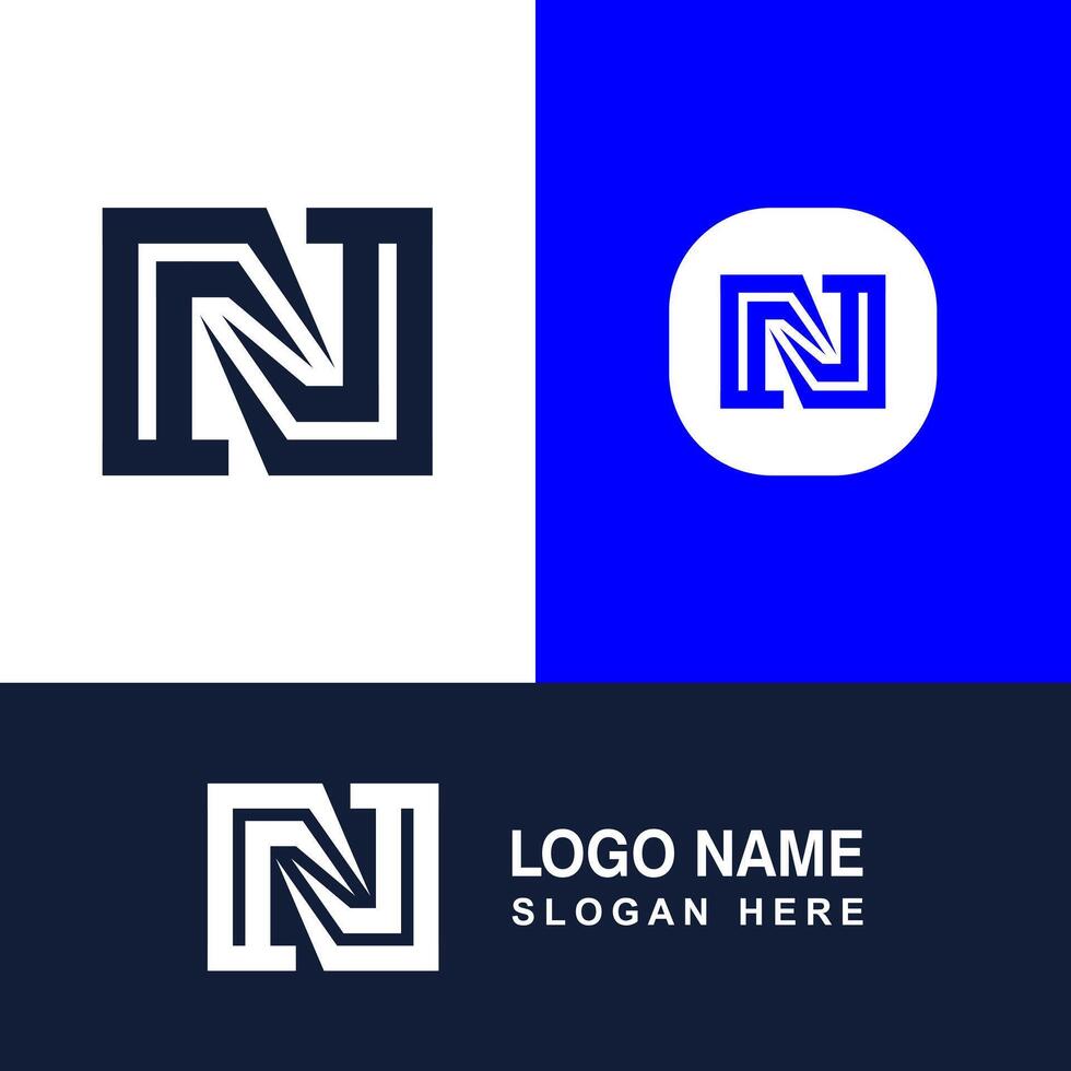 N letter symbol logo, Graphics and Illustrations. vector
