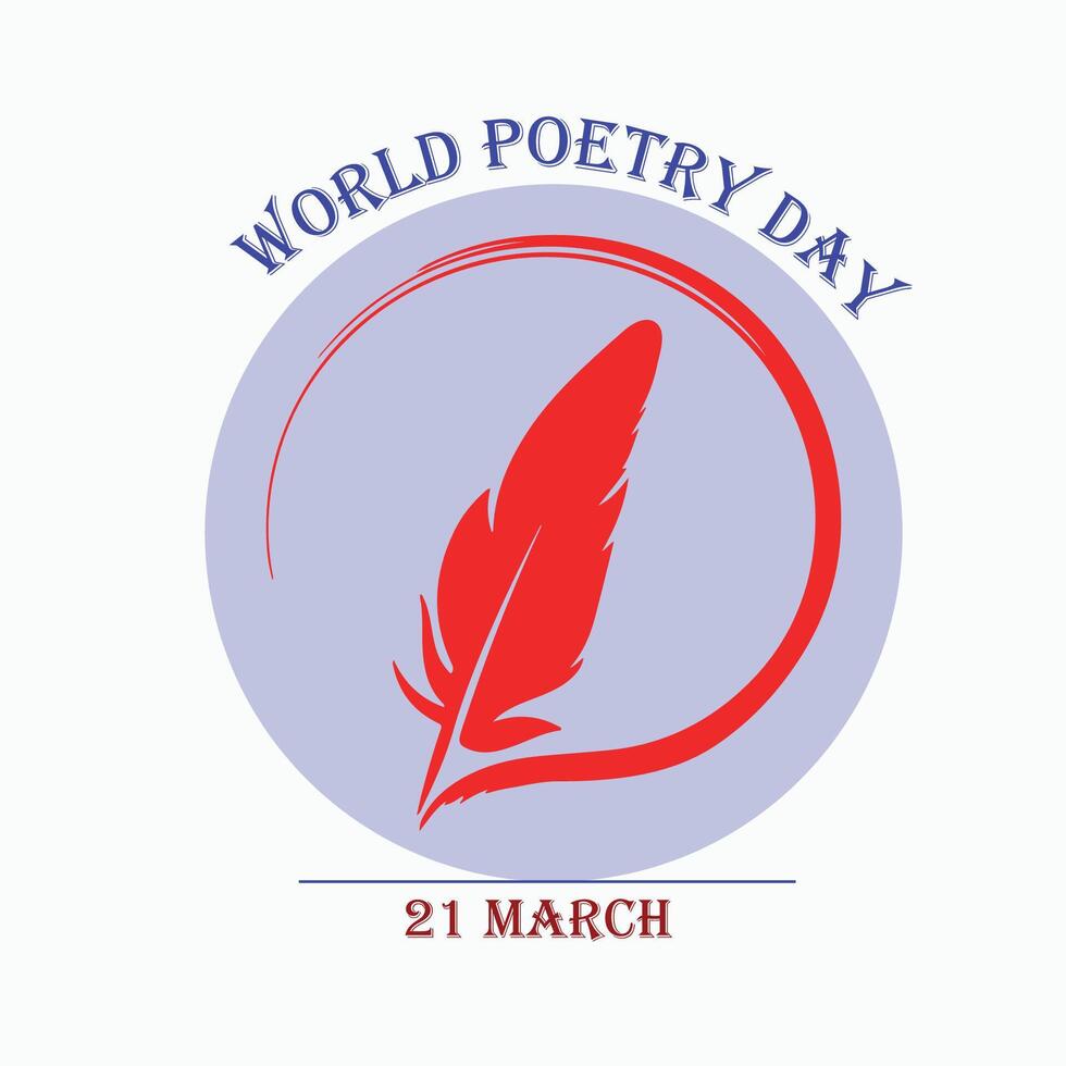 WORLD POETRY DAY SOCIAL MEDIA POST DESIGN vector