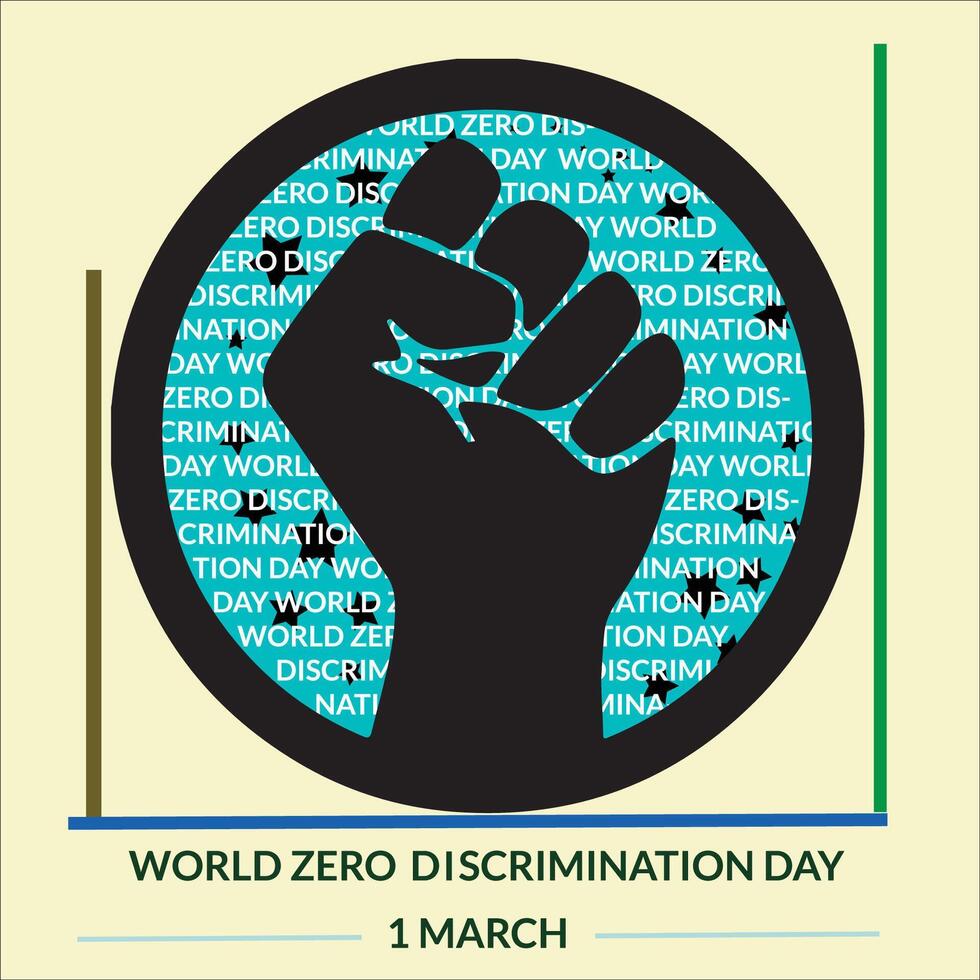 world zero discrimination day social media post ,banner ,poster design vector