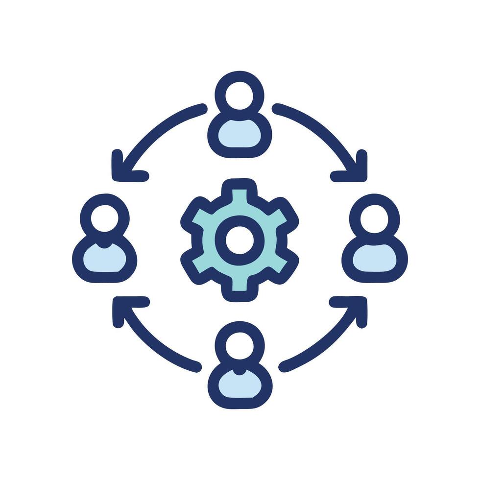 Dynamic Cross Functional Teams Icon 54594155 Vector Art at Vecteezy